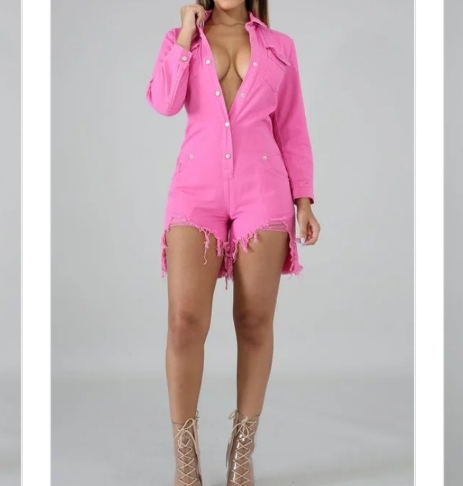 Yetta Rue Distressed Romper